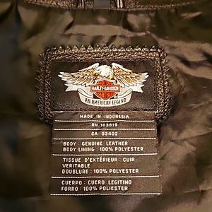 Harley Davidson leather vest. NWOT XXXL